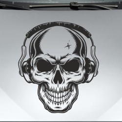 Aufkleber Auto Totenkopf Schädel Skull Bones Böse Cappy Gangster Zylinder Rosen Blumen Blüten Gentleman DJ Rock Punisher