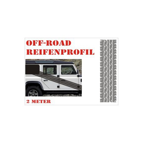 Aufkleber Reifenspur Offroad 4x4 Reifenprofil  Profil 4