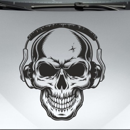Aufkleber Auto Totenkopf Schädel Skull Bones Böse Cappy Gangster Zylinder Rosen Blumen Blüten Gentleman DJ Rock Punisher