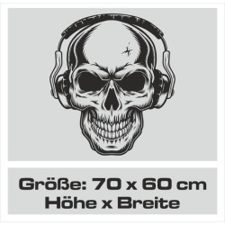 Aufkleber Auto Totenkopf Schädel Skull Bones Böse Cappy Gangster Zylinder Rosen Blumen Blüten Gentleman DJ Rock Punisher