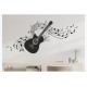 Musik Noten Gitarre Bass Sound Swing Melodie Dekor Band Konzert Wandtattoo Wand Aufkleber