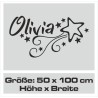 Wandaufkleber Wandtattoo Aufkleber Baby Babies Wunschnamen Sterne Häschen kleiner Prinz kleine Prinzessin Fee Elfen Gewicht Name