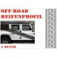 Aufkleber Reifenspur Offroad 4x4 Reifenprofil  Profil 5