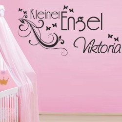Wandaufkleber Wandtattoo Aufkleber Baby Babies Wunschnamen Sterne Häschen kleiner Prinz kleine Prinzessin Fee Elfen Gewicht Name