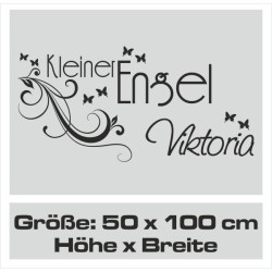 Wandaufkleber Wandtattoo Aufkleber Baby Babies Wunschnamen Sterne Häschen kleiner Prinz kleine Prinzessin Fee Elfen Gewicht Name