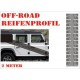 Aufkleber Reifenspur Offroad 4x4 Reifenprofil  Profil 6