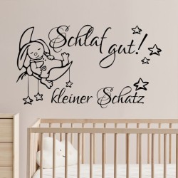 Wandaufkleber Wandtattoo Aufkleber Baby Babies Wunschnamen Sterne Häschen kleiner Prinz kleine Prinzessin Fee Elfen Gewicht Name
