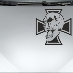 Aufkleber Auto Totenkopf Schädel Skull Bones Böse Cappy Gangster Zylinder Rosen Blumen Blüten Gentleman DJ Rock Punisher