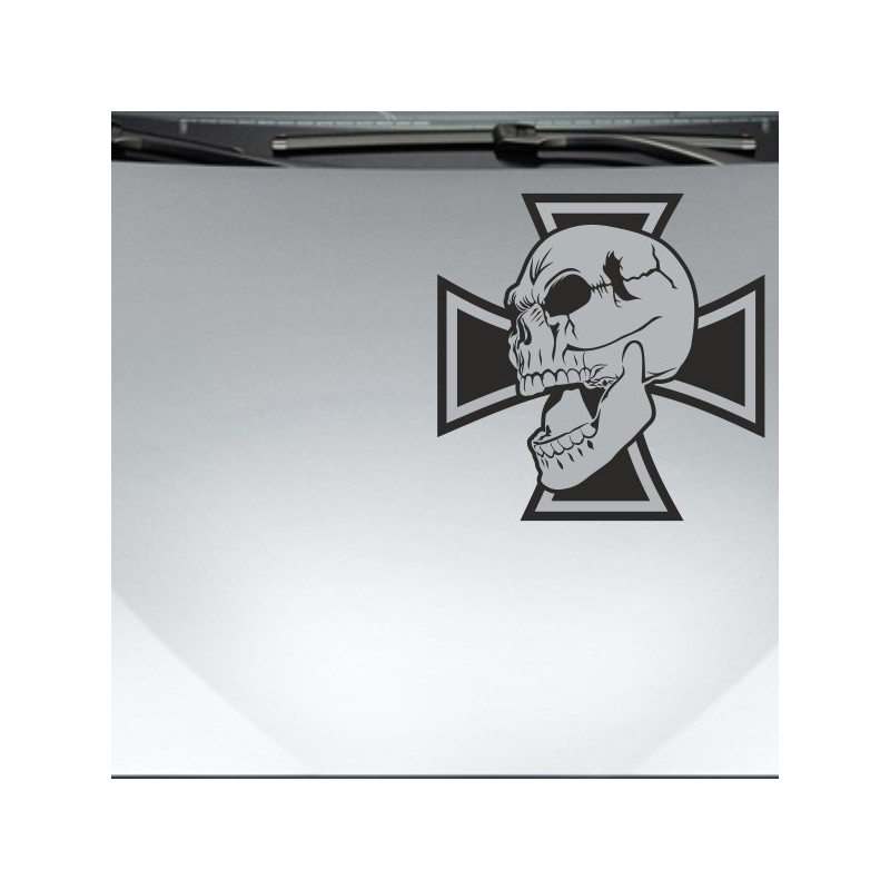 Aufkleber Auto Totenkopf Schädel Skull Bones Böse Cappy Gangster Zylinder Rosen Blumen Blüten Gentleman DJ Rock Punisher