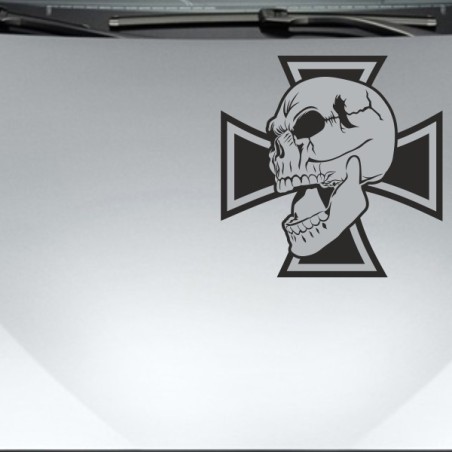 Aufkleber Auto Totenkopf Schädel Skull Bones Böse Cappy Gangster Zylinder Rosen Blumen Blüten Gentleman DJ Rock Punisher