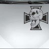 Aufkleber Auto Totenkopf Schädel Skull Bones Böse Cappy Gangster Zylinder Rosen Blumen Blüten Gentleman DJ Rock Punisher
