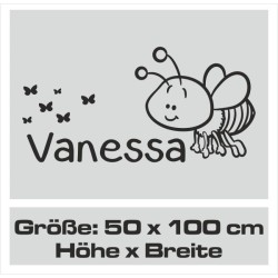 Wandaufkleber Wandtattoo Aufkleber Baby Babies Wunschnamen Sterne Häschen kleiner Prinz kleine Prinzessin Fee Elfen Gewicht Name