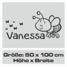 Wandaufkleber Wandtattoo Aufkleber Baby Babies Wunschnamen Sterne Häschen kleiner Prinz kleine Prinzessin Fee Elfen Gewicht Name