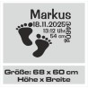Wandaufkleber Wandtattoo Aufkleber Baby Babies Wunschnamen Sterne Häschen kleiner Prinz kleine Prinzessin Fee Elfen Gewicht Name