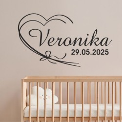 Wandaufkleber Wandtattoo Aufkleber Baby Babies Wunschnamen Sterne Häschen kleiner Prinz kleine Prinzessin Fee Elfen Gewicht Name