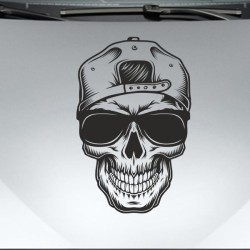 Aufkleber Auto Totenkopf Schädel Skull Bones Böse Cappy Gangster Zylinder Rosen Blumen Blüten Gentleman DJ Rock Punisher