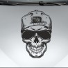 Aufkleber Auto Totenkopf Schädel Skull Bones Böse Cappy Gangster Zylinder Rosen Blumen Blüten Gentleman DJ Rock Punisher
