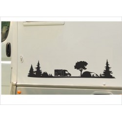 Wohnmobil Aufkleber SET Campingplatz Zelten Urlaub Wohnanhänger Wohnwagen Camper Camping Auto WOMO