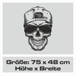 Aufkleber Auto Totenkopf Schädel Skull Bones Böse Cappy Gangster Zylinder Rosen Blumen Blüten Gentleman DJ Rock Punisher