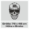 Aufkleber Auto Totenkopf Schädel Skull Bones Böse Cappy Gangster Zylinder Rosen Blumen Blüten Gentleman DJ Rock Punisher