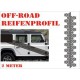 Aufkleber Reifenspur Offroad 4x4 Reifenprofil  Profil 9