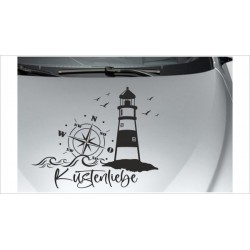 Küstenliebe Leuchtturm Möwe Meer Strand Leuchtturm Motorhaube Aufkleber Auto Tattoo Car Style Sticker