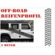 Aufkleber Reifenspur Offroad 4x4 Reifenprofil  Profil 10