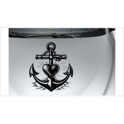 Küstenliebe Leuchtturm Möwe Meer Strand Anker Herz Motorhaube Aufkleber Auto Tattoo Car Style Sticker