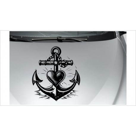 Küstenliebe Leuchtturm Möwe Meer Strand Anker Herz Motorhaube Aufkleber Auto Tattoo Car Style Sticker