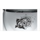 Angler Fisch angeln See Kompass Windrose Wegweiser Motorhaube Aufkleber Auto Tattoo Car Style Sticker