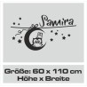 Wandaufkleber Wandtattoo Aufkleber Baby Babies Wunschnamen Sterne Häschen kleiner Prinz kleine Prinzessin Fee Elfen Gewicht Name