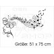 Sound Musik Swing Blume Liebe Song Noten Melodie Motorhaube Aufkleber Auto Tattoo Car Style Sticker