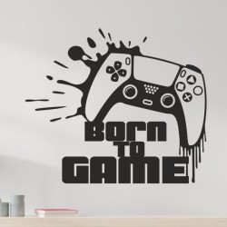 Wandaufkleber Wandtattoo Aufkleber Wand Tattoo Sticker Gamer Spiel Konsole Zocken Spielen Game Over Eat Sleep Repeat Level