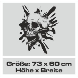 Aufkleber Auto Totenkopf Schädel Skull Bones Böse Cappy Gangster Zylinder Rosen Blumen Blüten Gentleman DJ Rock Punisher