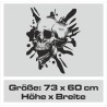 Aufkleber Auto Totenkopf Schädel Skull Bones Böse Cappy Gangster Zylinder Rosen Blumen Blüten Gentleman DJ Rock Punisher