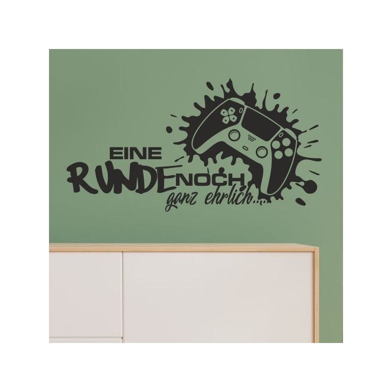Wandaufkleber Wandtattoo Aufkleber Wand Tattoo Sticker Gamer Spiel Konsole Zocken Spielen Game Over Eat Sleep Repeat Level