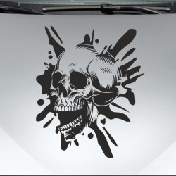 Aufkleber Auto Totenkopf Schädel Skull Bones Böse Cappy Gangster Zylinder Rosen Blumen Blüten Gentleman DJ Rock Punisher