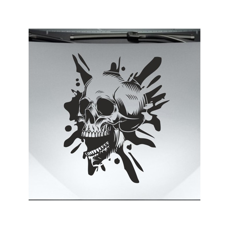 Aufkleber Auto Totenkopf Schädel Skull Bones Böse Cappy Gangster Zylinder Rosen Blumen Blüten Gentleman DJ Rock Punisher