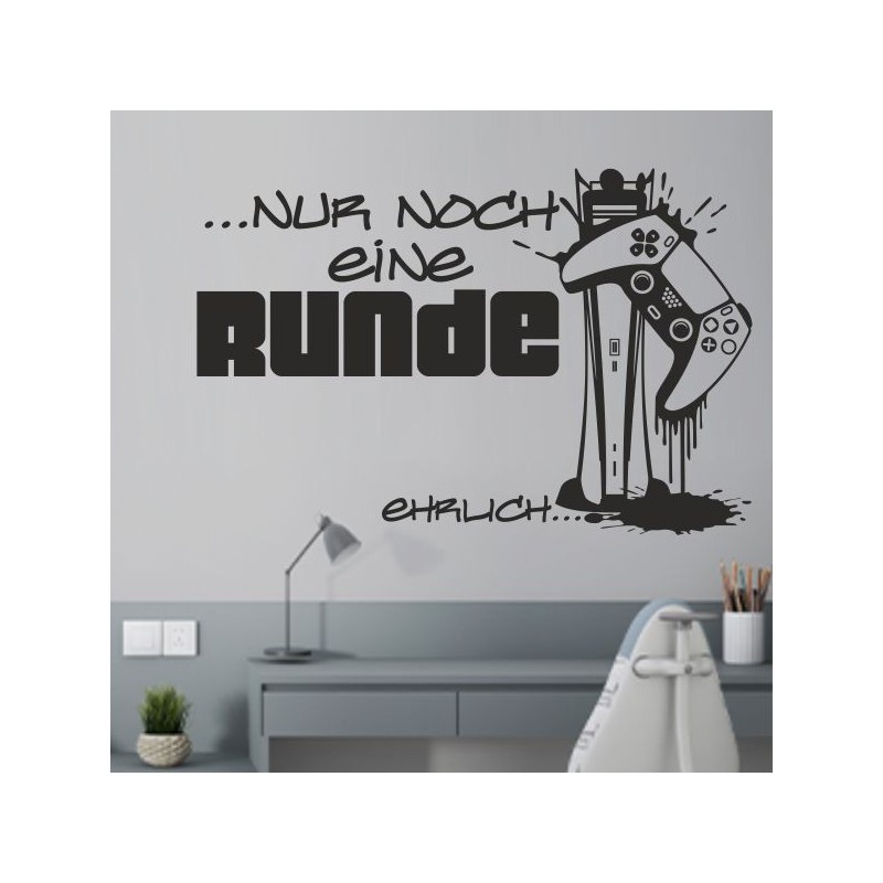 Wandaufkleber Wandtattoo Aufkleber Wand Tattoo Sticker Gamer Spiel Konsole Zocken Spielen Game Over Eat Sleep Repeat Level