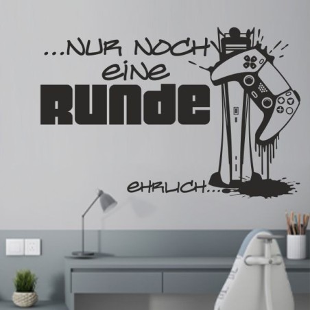 Wandaufkleber Wandtattoo Aufkleber Wand Tattoo Sticker Gamer Spiel Konsole Zocken Spielen Game Over Eat Sleep Repeat Level