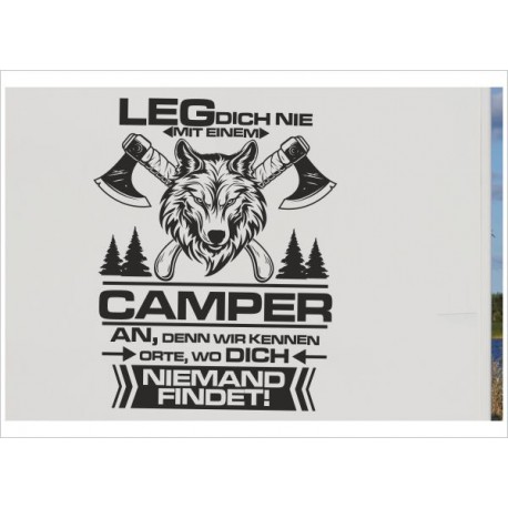 Wohnmobil Aufkleber SET Spruch Camper Wolf  Wohnanhänger Wohnwagen Camper Camping Auto WOMO