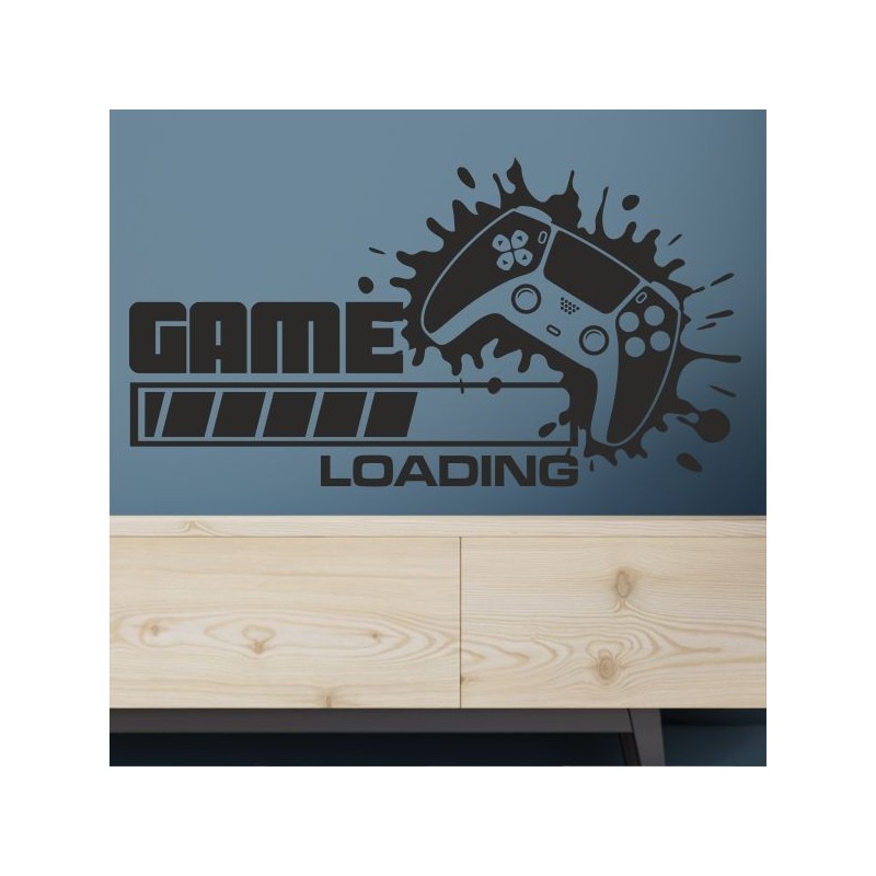 Wandaufkleber Wandtattoo Aufkleber Wand Tattoo Sticker Gamer Spiel Konsole Zocken Spielen Game Over Eat Sleep Repeat Level