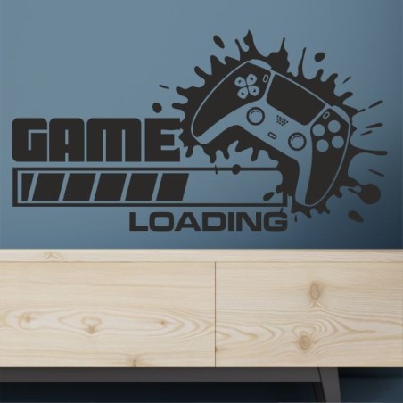 Wandaufkleber Wandtattoo Aufkleber Wand Tattoo Sticker Gamer Spiel Konsole Zocken Spielen Game Over Eat Sleep Repeat Level