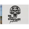 Wohnmobil Aufkleber Totenkopf DJ Urlaub Holiday Wohnanhänger Wohnwagen Camper Camping Auto WOMO
