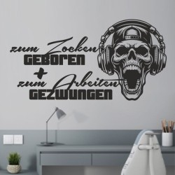 Wandaufkleber Wandtattoo Aufkleber Wand Tattoo Sticker Gamer Spiel Konsole Zocken Spielen Game Over Eat Sleep Repeat Level