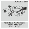 Aufkleber SET Auto Car Tattoo Style Seiten Tribal Dekor Pferd Gecko Power Blumen Ranke Fee Hexe Blumen Blüten Gecko Farbe Decal