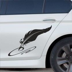 Aufkleber SET Auto Car Tattoo Style Seiten Tribal Dekor Pferd Gecko Power Blumen Ranke Fee Hexe Blumen Blüten Gecko Farbe Decal