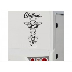 Wohnmobil Aufkleber Chill mal Giraffe Fun Stress Wohnanhänger Wohnwagen Camper Camping Auto WOMO