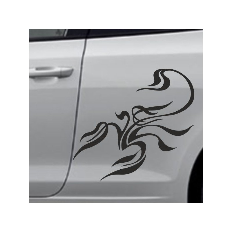Aufkleber SET Auto Car Tattoo Style Seiten Tribal Dekor Pferd Gecko Power Blumen Ranke Fee Hexe Blumen Blüten Gecko Farbe Decal