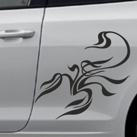 Aufkleber SET Auto Car Tattoo Style Seiten Tribal Dekor Pferd Gecko Power Blumen Ranke Fee Hexe Blumen Blüten Gecko Farbe Decal